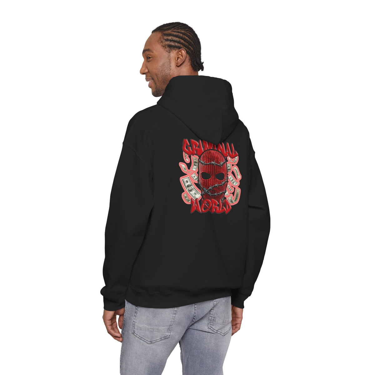 RED BALACLAVA HOODIE - CRIMINAL WORLD