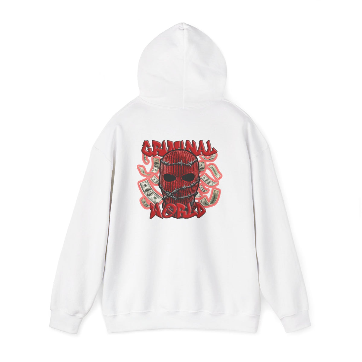RED BALACLAVA HOODIE - CRIMINAL WORLD