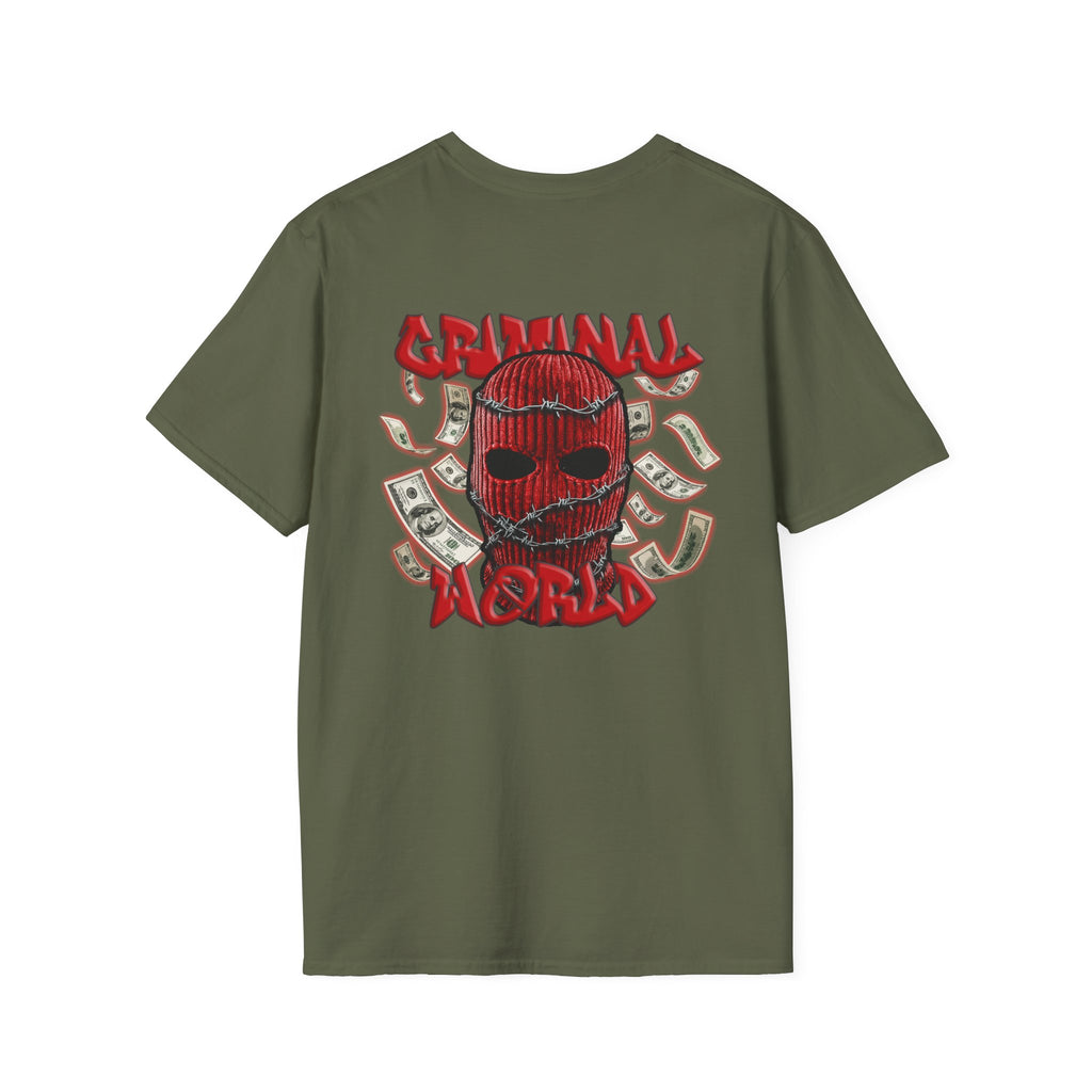 RED BALACLAVA T-SHIRT - CRIMINAL WORLD