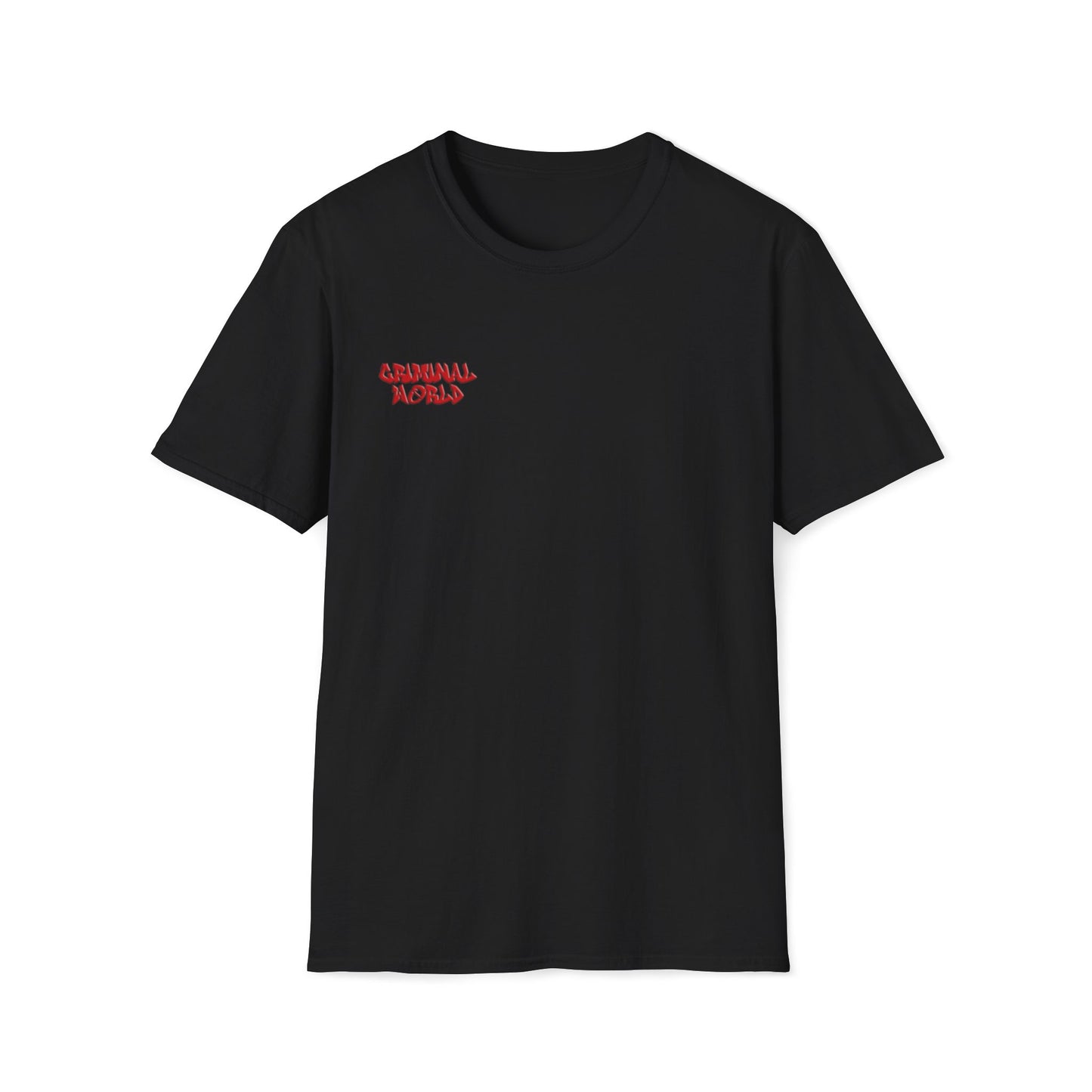 T-Shirt — 'Criminal World' Embroidered Chest Graphic Tee