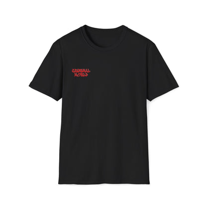 T-Shirt — 'Criminal World' Embroidered Chest Graphic Tee