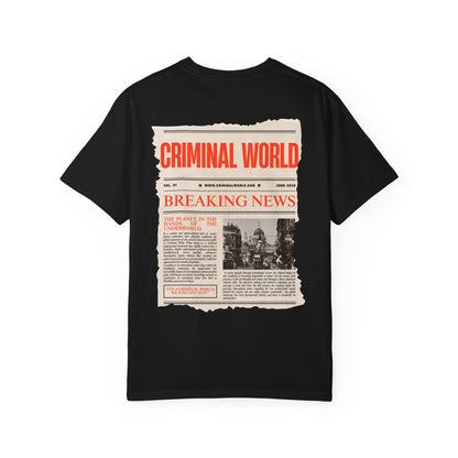 Criminal World "BREAKING NEWS" Graphic T-Shirt