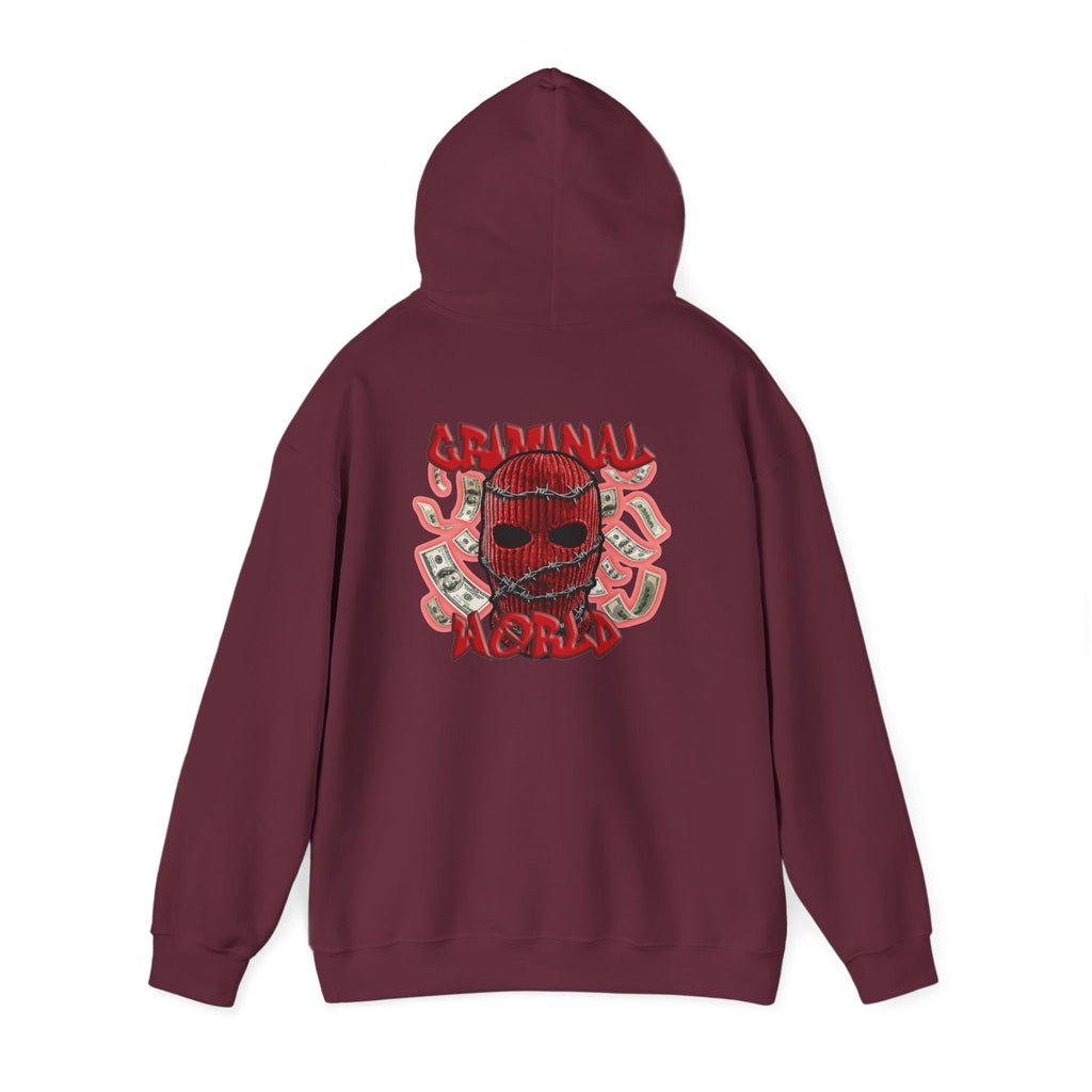 RED BALACLAVA HOODIE - CRIMINAL WORLD