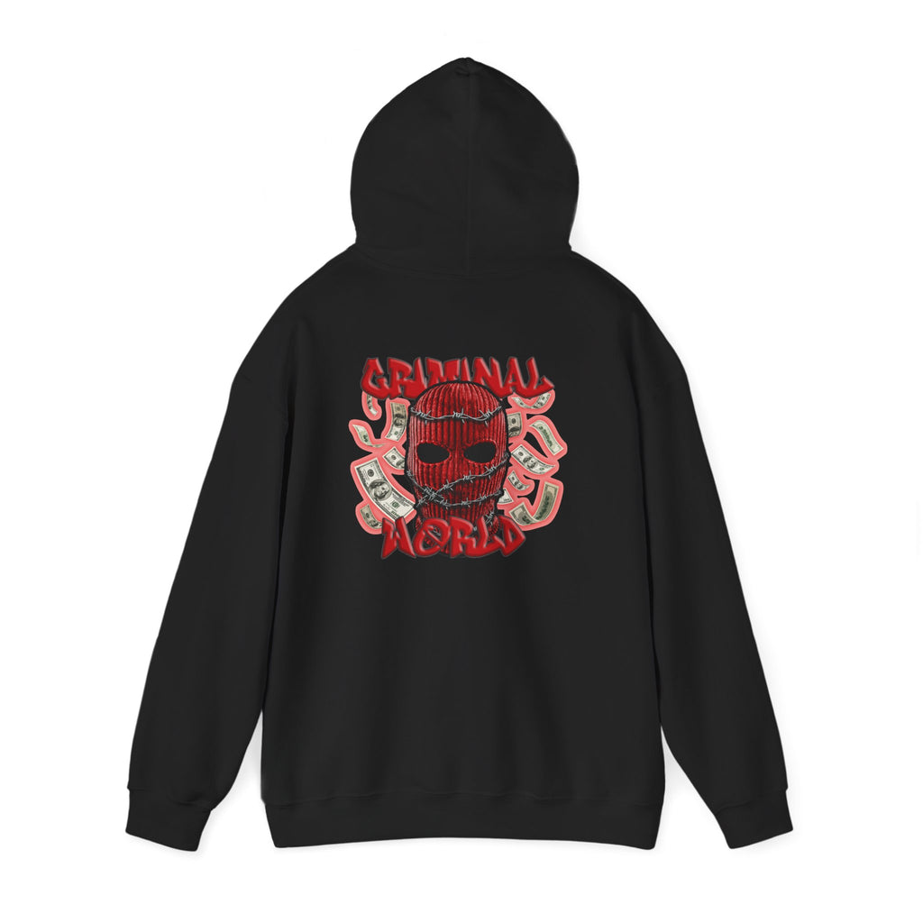 RED BALACLAVA HOODIE - CRIMINAL WORLD