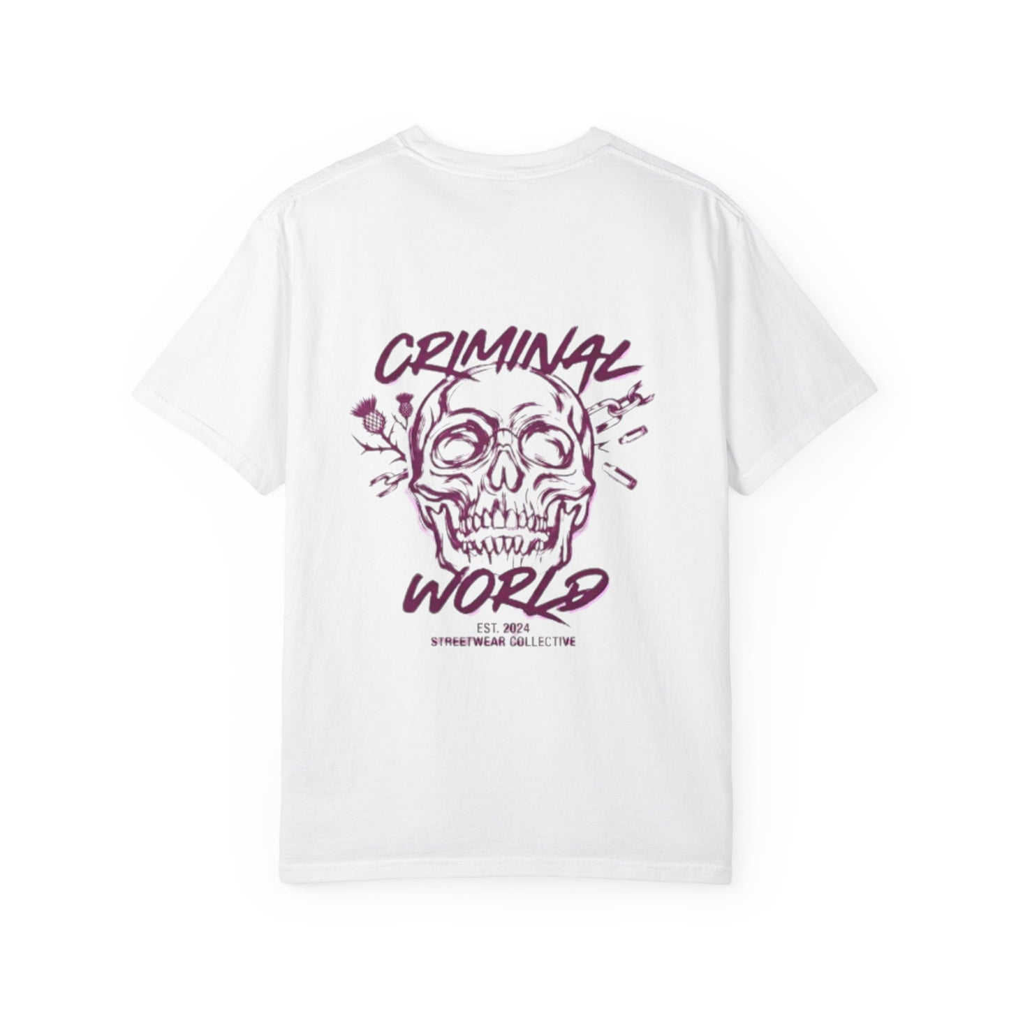 Criminal World Skull Graphic T-Shirt