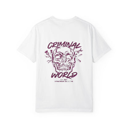 Criminal World Skull Graphic T-Shirt