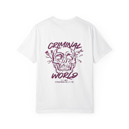 Criminal World Skull Graphic T-Shirt